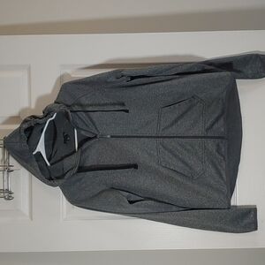 Cascade Sport Full Zip Up Hoodie Jacket Gray Lightweight Size L